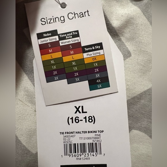 NWT Time and Tru Halter Bikini Top Women’s Size XL - Picture 4 of 4